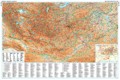 Mongolsko (Mongolia) nást. mapa 124x83 cm GIZI