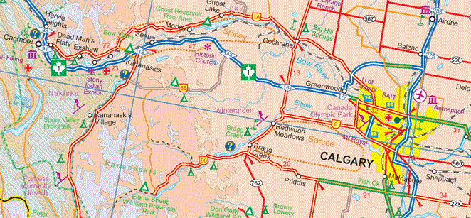 detail Alberta 1:1m mapa ITM