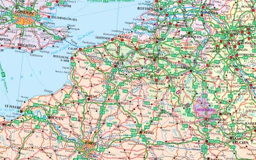 detail Evropa železniční síť (Europe Railways) 1:3,35m mapa ITM