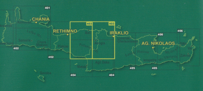 detail Psiloritis, Iraklio (Kréta) 1:50.000, turistická mapa ORAMA #403