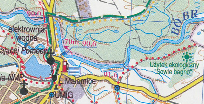 detail Bory Dolnoslaske, Nisa - Kwisa - Bobr 1:75 000 turistická mapa Galileos
