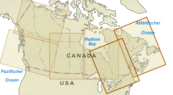detail Východní Kanada (Canada East) 1:1.900.000 mapa RKH