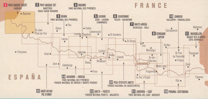 detail #1 Pays Basque Ouest 1:50t mapa RANDO
