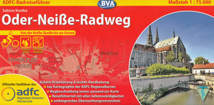 detail Oder-Neisse Radweg (Odra - Nisa) 1:75.000 průvodce na spirále ADFC
