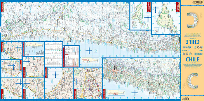 detail Chile 1:2m mapa Borch