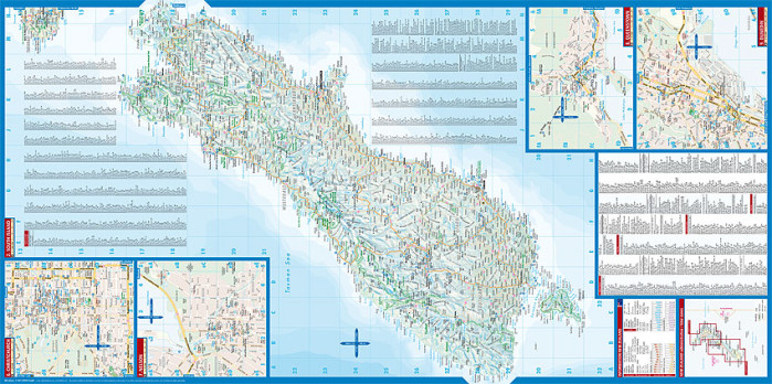 detail Nový Zéland (New Zealand) 1:1,3m mapa Borch