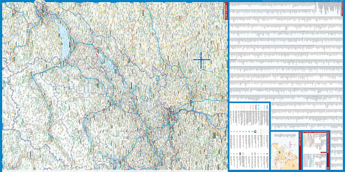 detail Švýcarsko (Switzerland) 1:400t mapa Borch