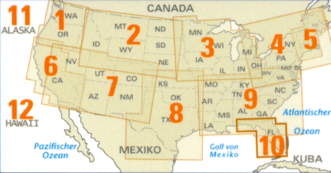 detail USA #10 Florida 1:500.000 mapa RKH