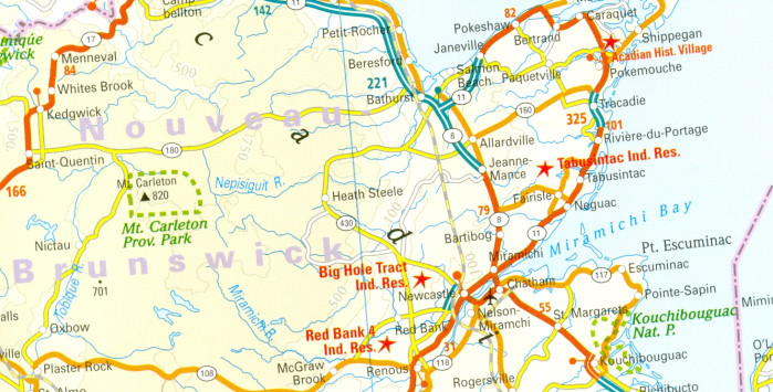 detail Východní Kanada (Canada East) 1:1.900.000 mapa RKH