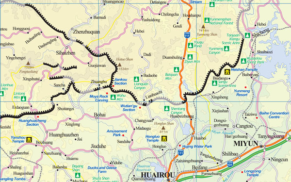detail Peking & Velká čínská zeď (Beijing & The Great Wall) 1:23t/1:280t mapa ITM