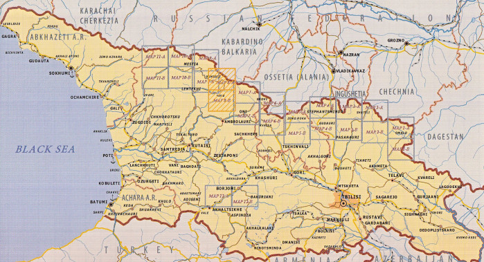 detail #8 Gruzie (Georgia; Ushguli, Lashkheti, Mt. Shkhara) 1:50t mapa GEOLAND