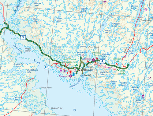 detail NW Territories 1:1,3m mapa ITM