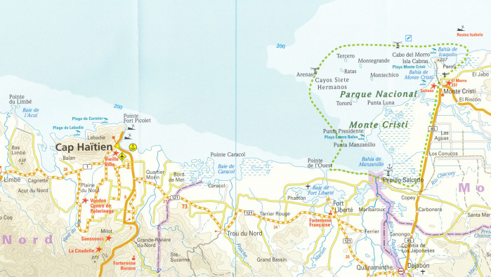 detail Dominikánská Rep. (Dominican Rep.) & Haiti 1:450t mapa RKH