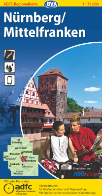 Nürnberg / Mittelfranken 1:75.000 cyklomapa ADFC