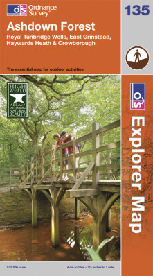 Ashdown Forest (greenw) 1:25.000 turistická mapa OS #135