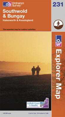 Southwold / Bungay / Halesworth / Kessingland 1:25.000 turistická mapa OS #231