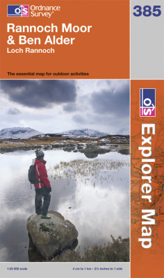 Rannoch Moor / Ben Alder 1:25.000 turistická mapa OS #385