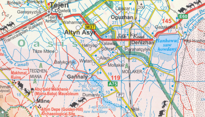 detail Turkmenistan 1:1,3m mapa GIZI