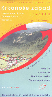 Krkonoše Západ 1:25t, mapa GOL