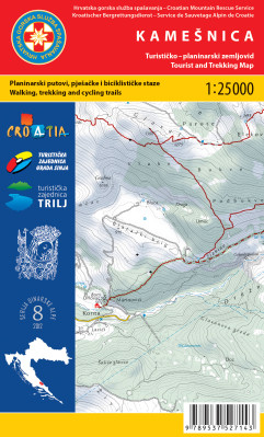 Kamešnica 1:25.000 turistická mapa HGSS