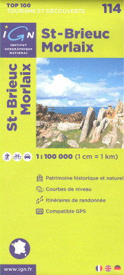 IGN 114 St-Brieuc / Morlax 1:100t mapa IGN