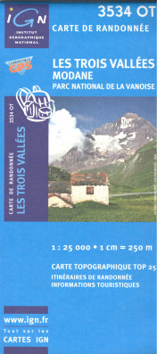 IGN 3534 OT Les Trois Vallées 1:25t mapa IGN