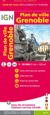 Grenoble 1:12,5t plán města IGN