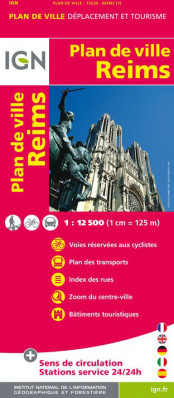 Reims 1:12,5t plán města IGN