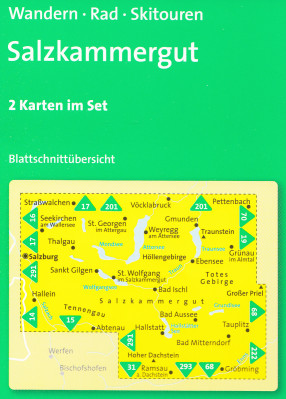 Salzkammergut 1:50t set 2 mapy KOMPASS #229