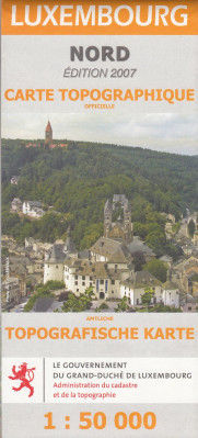 Lucembursko Sever (Luxemburg North) 1:50t mapa LUX