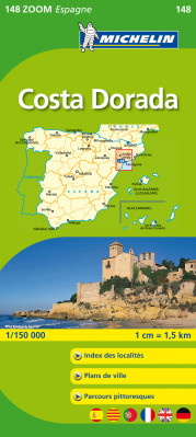 Costa Daurada (Španělsko), mapa 1:150 000, MICHELIN