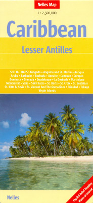 Karibské ostrovy (Caribbean Islands) 1:2,5m mapa Nelles