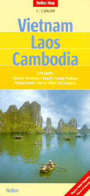 Vietnam, Laos, Kambodža 1:1,5m mapa Nelles