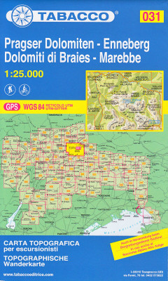 Pragser Dolomiten – Enneberg, Dolomiti di Braies 1:25 000 turistická mapa #31