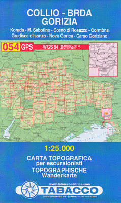 Collio – Brda, Gorizia 1:25 000 turistická mapa TABACCO #54