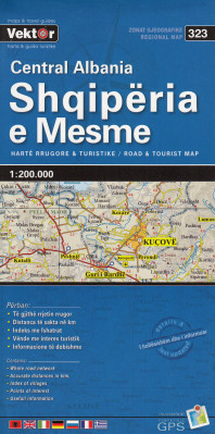Albánie Střed (Albania Central) 1:200t mapa VEKTOR
