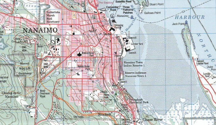 detail Gulf Islands 1:50t mapa ITM