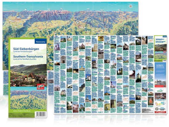 Map of Southern-Transylvania Land of The Fortified Churches