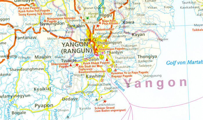 detail Myanmar (Barma) 1:1,5m mapa RKH
