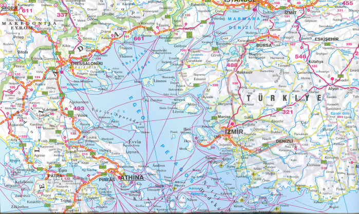 detail Kos, S. Dodekanes 1:50t mapa #252 KOMPASS
