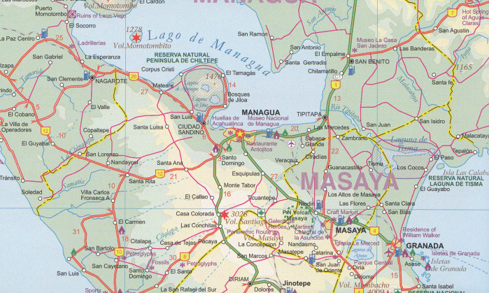 detail Nikaragua & El Salvador (Nicaragua & El Salvador) 1:700t/1:250t mapa ITM