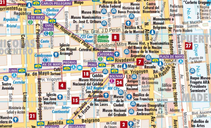 detail Buenos Aires 1:15t mapa Borch