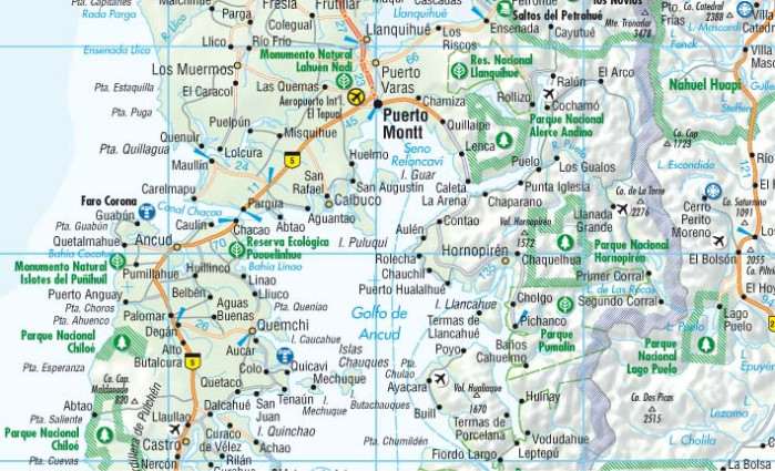 detail Chile 1:2m mapa Borch