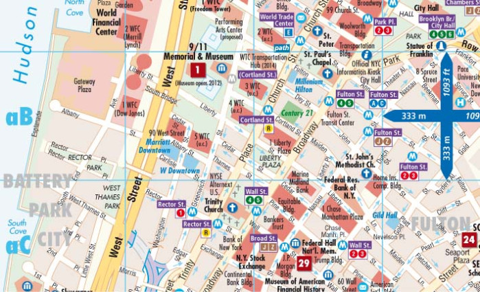 detail Manhattan 1:15t mapa Borch