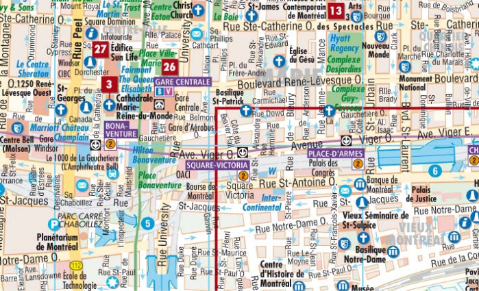 detail Montreal 1:15t mapa Borch