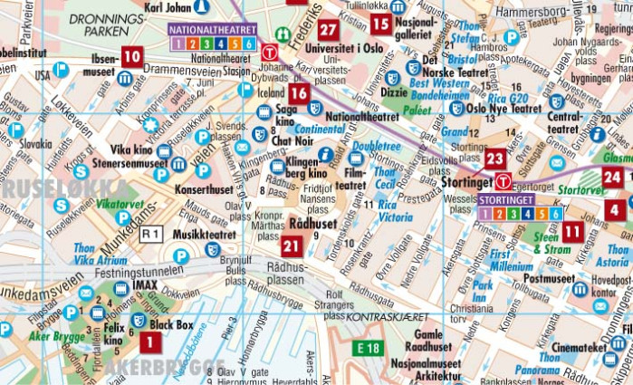 detail Oslo 1:11 000 mapa Borch
