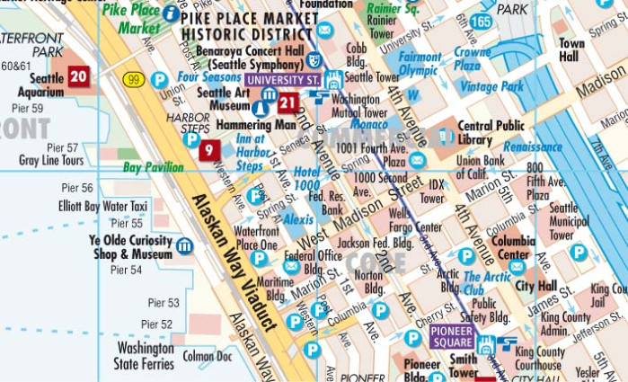 detail Seattle 1:10t mapa Borch