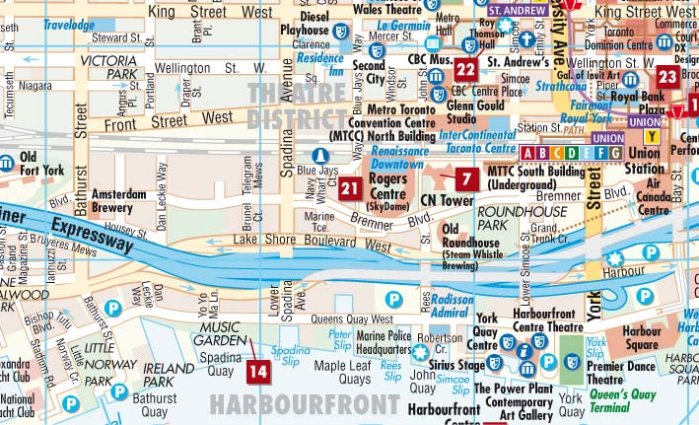 detail Toronto 1:17,5t mapa Borch