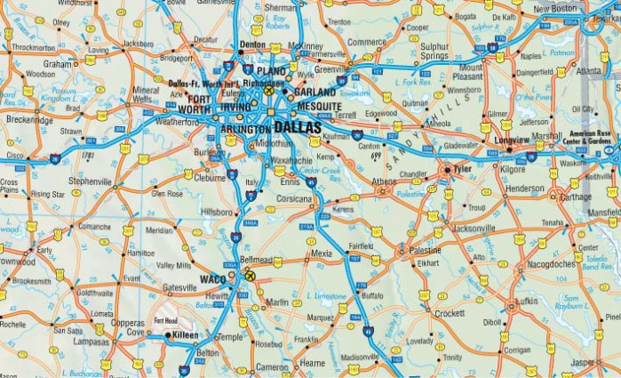detail USA 1:4m mapa Borch