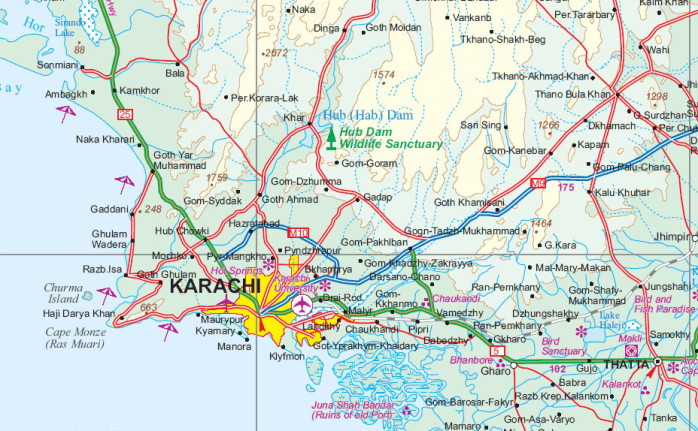 detail Pakistan 1:1,2m mapa ITM
